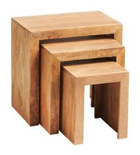 Solid Light Mango Wood Cubed