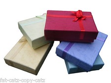 PASTEL JEWELLERY EARRING NECKLACE GIFT BOXES PADDED INSERT 9cmx6.5cmx2.5cm