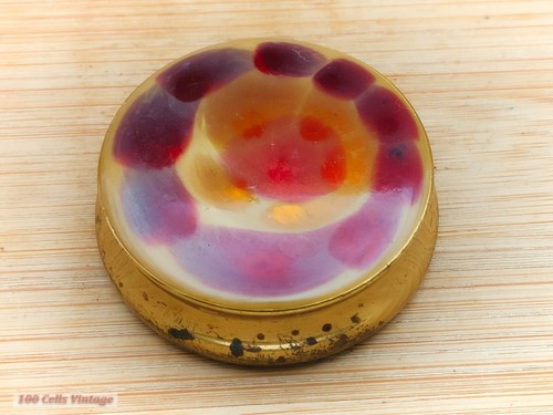 Red and orange glass topped - and,