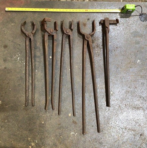 Blacksmithing tongs industrial - blacksmithing,