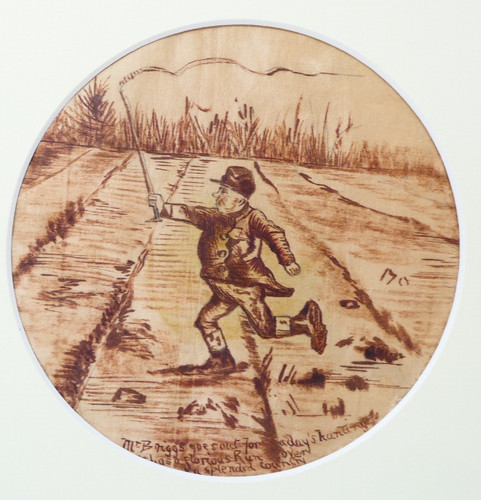 Mounted hand painted silk - mounted,
