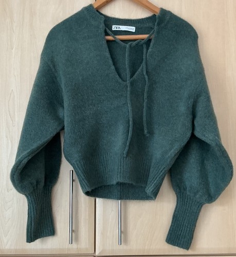 Zara green neck - green, with