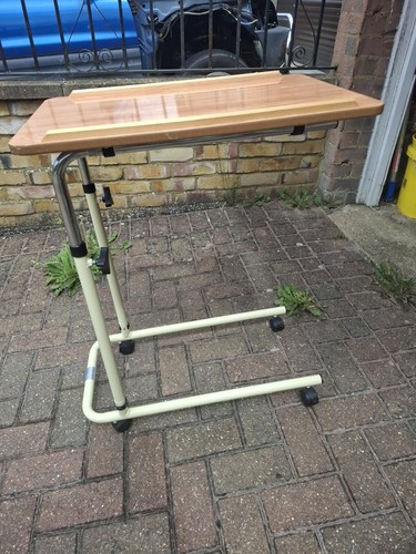 Over bed table with castors - over,