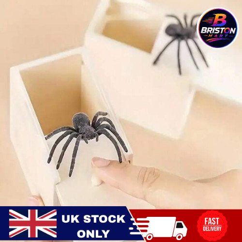 Spider box prank wooden - box,