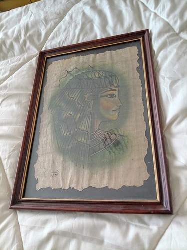 Framed egyptian papyrus - egyptian,
