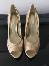 Ladies Gold Peeptoe JONATHAN KELSEY,  Size 8, New Without Box.