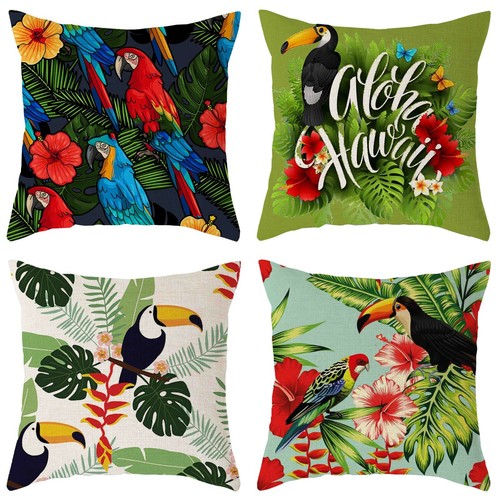 Tropical jungle birds linen - jungle,