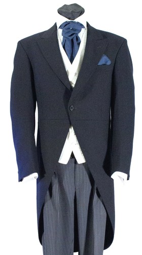 Black navy herringbone - black,