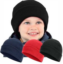Kids Fit Beanie Hat Boys Girls
