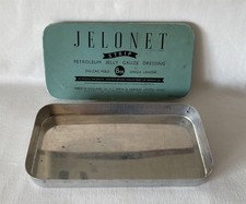 Vintage Large (Empty) JELONET Strip Petroleum Jelly Gauze Dressing First-Aid Tin