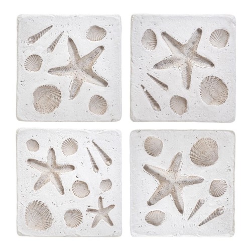 4pc shell coasters - 4pc,