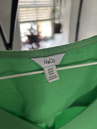 Ladies green top size14 - green,