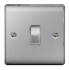 BG Nexus Brushed Steel Switches & Sockets Full Range Satin Chrome White Inserts
