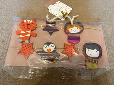 🆕 Mamas & Papas Timbuktales Wooden Curtains Tie Backs ⭐️