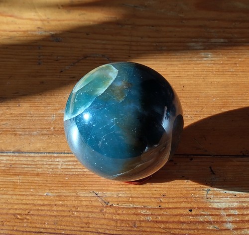 Moss agate crystal sphere - agate,