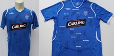 2008-09 Rangers Double Winners Home Shirt Squad Signed inc. McGregor & Ferguson