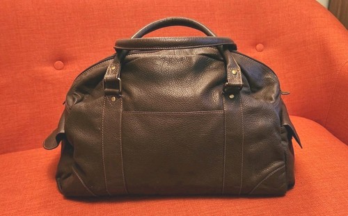 Brown leather holdall - leather, tommy