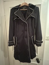 Hobbs Navy Polka Dot Mac Size