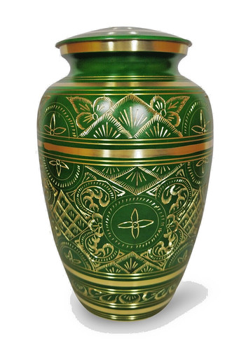 Gold engraved cremation - gold,