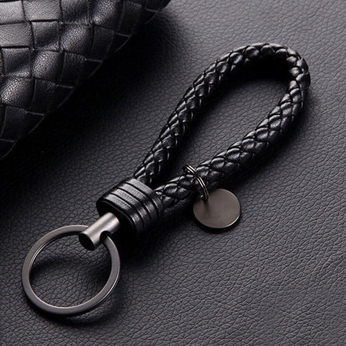 Car keychain leather - leather, rope