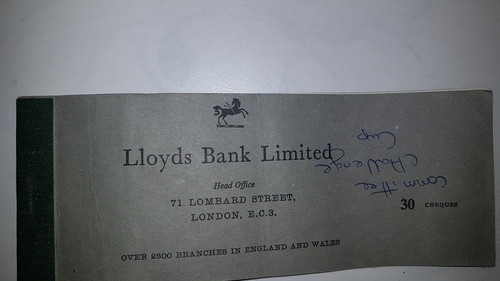 Two lloyds bank cheque - two,