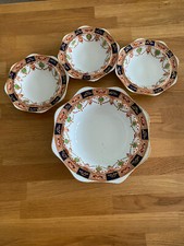 Vintage Carlisle ware Burgess Bros Longton Porcelain Fruit & Cereal Bowls