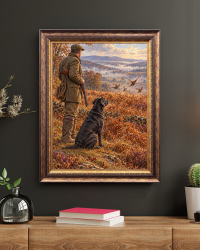Game shooting print - print,, labrador