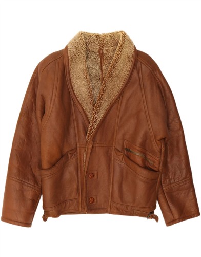 Vintage mens shearling jacket - mens,