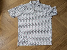 Footjoy Mini Floral Golf Polo Shirt Size XL Athletic Fit VG Con Fj