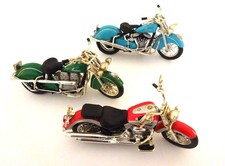3 x American Indian Maisto Die Cast Motorcycle Models - 1:28 - Road Star