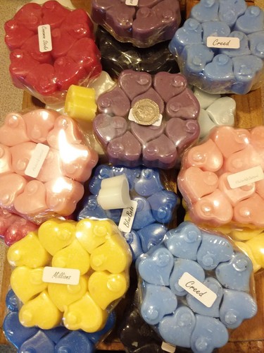 Handmade wax melt hearts - 10,