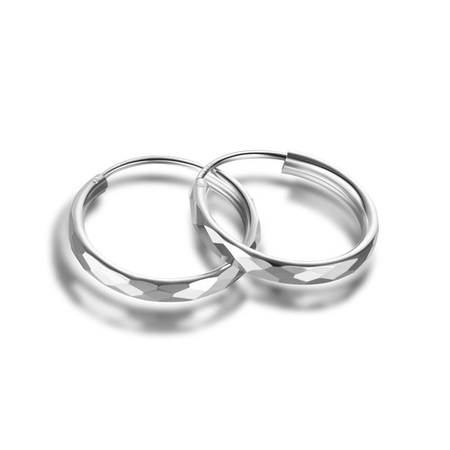 9ct white gold diamond cut - 9ct,