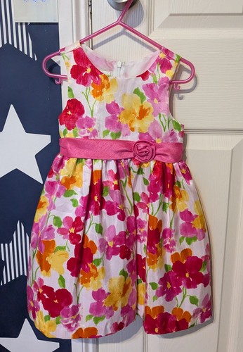 Girls party rose dress - party,