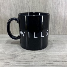 Jack Wills Mug Cup Coffee Tea Black Spell Out Logo ‘WILLS’ British Drink-ware 