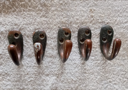 Set antique coat hooks - 5,
