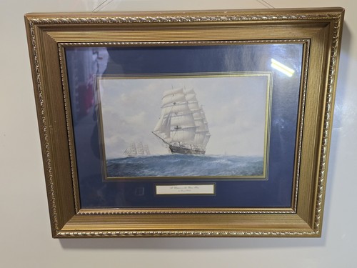 Vintage clipper sailing - vintage, ship