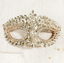 Gold masquerade mask, Clear