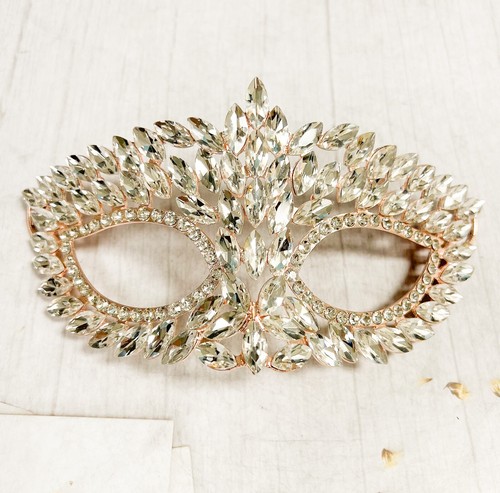 Gold masquerade mask clear - masquerade,