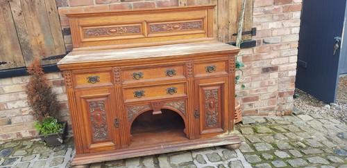 Large antique carved oak - large,