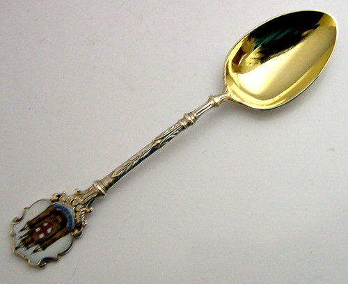 Antique sterling silver - silver, enamel