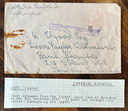 Kgv salvaged air mail aircraft - mail,
