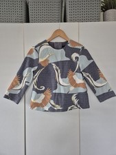 H&M Textured Bird Print Top