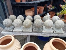pair of stone/concrete ball finials/wall toppers/pier caps - 10 pairs available
