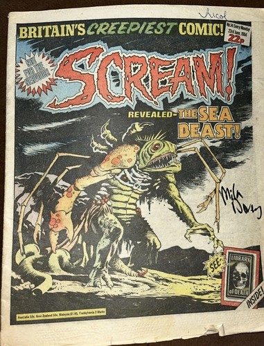 Scream horror comic issue - scream, uk