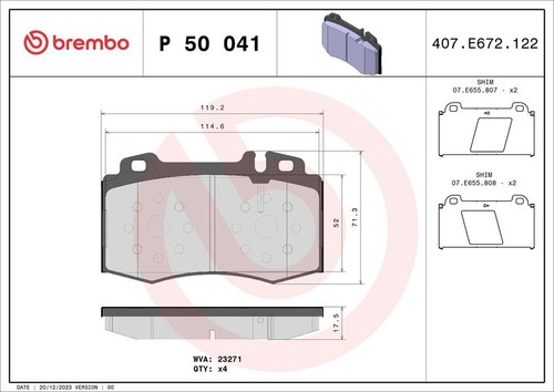 Brembo p50041 brake pad set - brembo,
