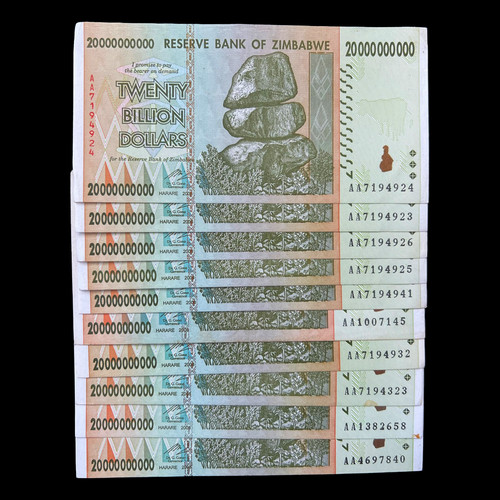 10x zimbabwe billion dollar - 20,