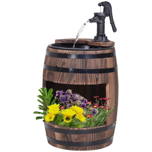 Wood barrel pump - wood, garden
