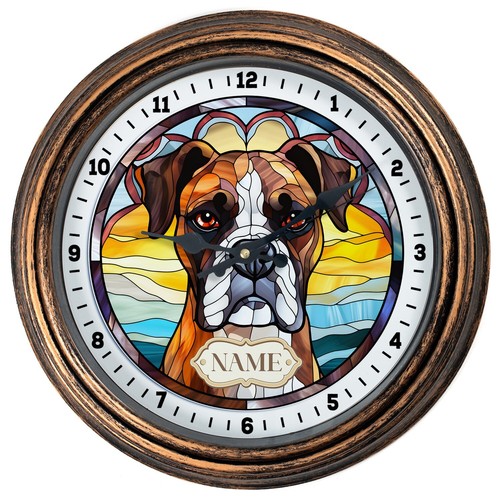 Personalised white boxer dog - personalised,