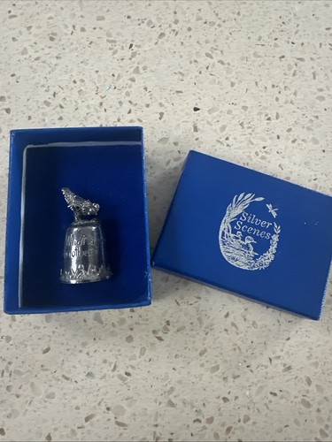 Silver scenes thimble - scenes,