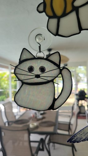 Stained glass cat - stained, glass"cat"